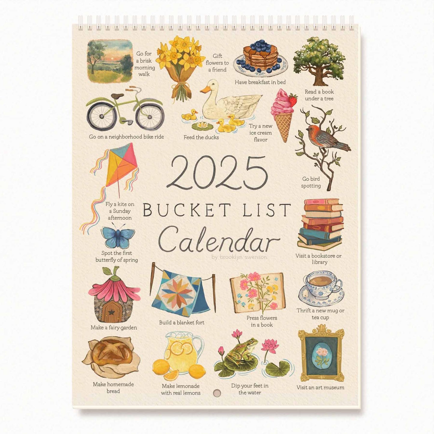 2025 Bucket List Calendar