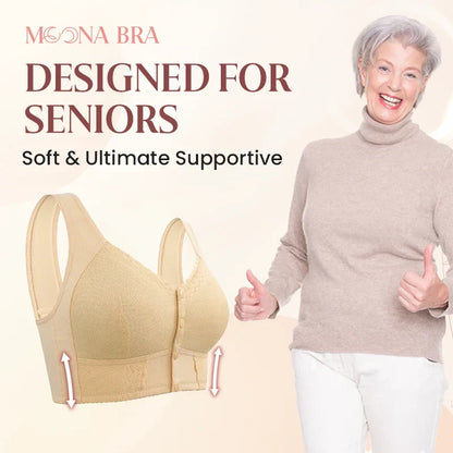 Moona Bra - Front Closure Breathable Bra for Seniors - Hot Sale 50% Off