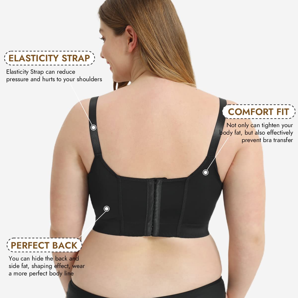 LilySure Push-Up Back Smoothing Bra