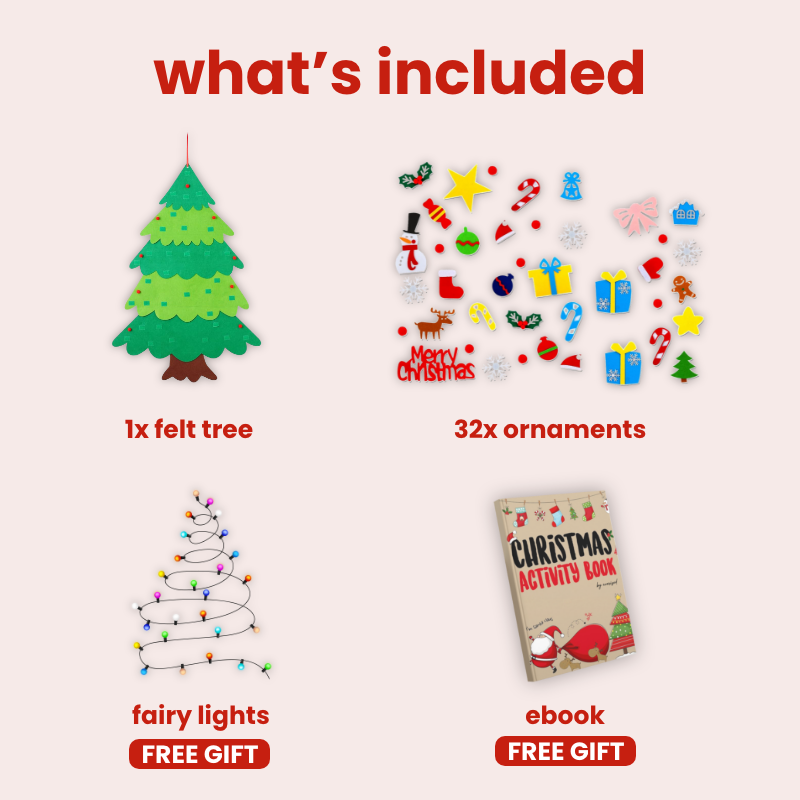 Interactive Felt Christmas Tree For Toddlers