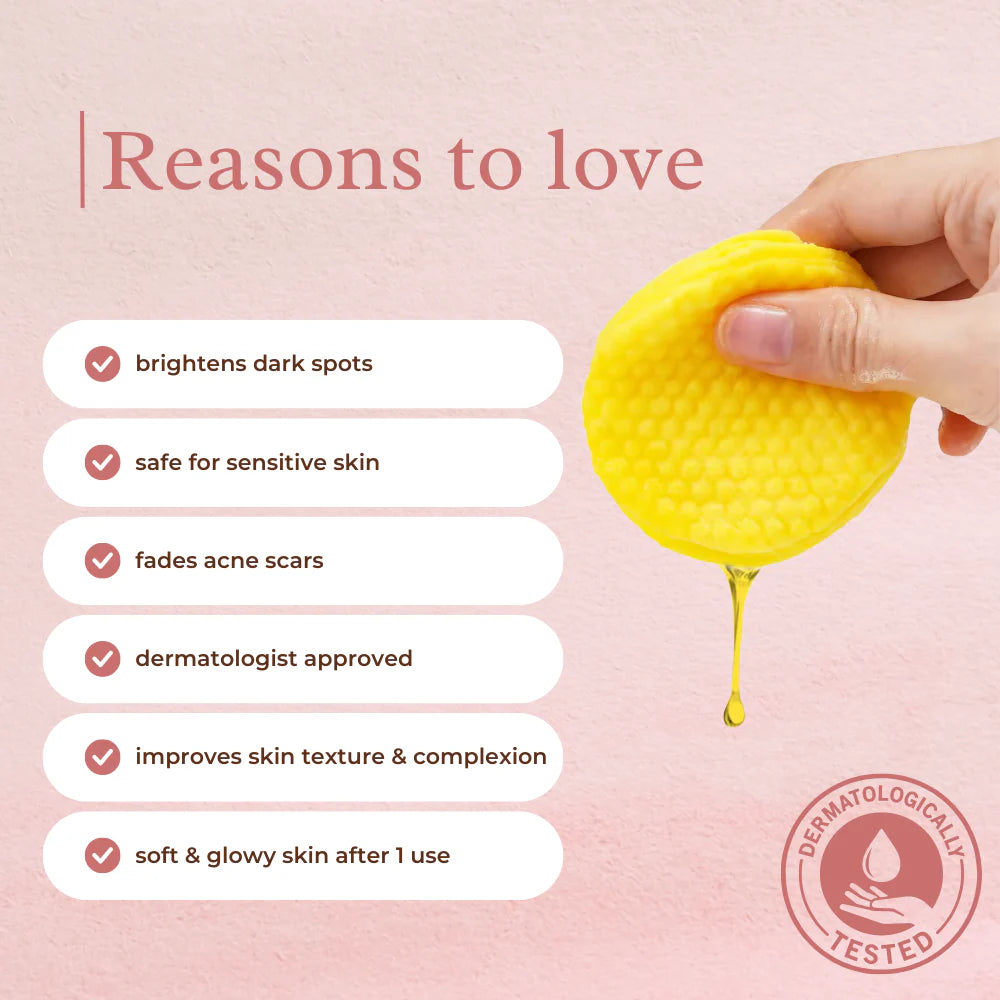 Turmeric & Kojic Acid Pads - Cleansing Pads Helps Balance Skin Oil And Water Hydrating