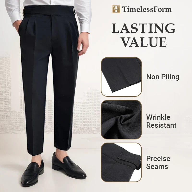 TimelessForm - Men's High Waisted Old Money Pleated Pants